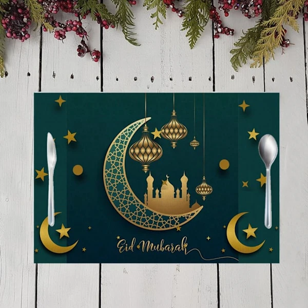 2 st Eid Mubarak Bordstabletter 32x42cm