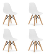 Valora ZUBI Ergonomiska Barnstolar med Vita Bokben x4