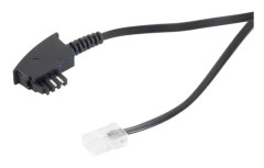 Helos anslutningskabel TAE F / RJ45 8P2C, router, 6 m