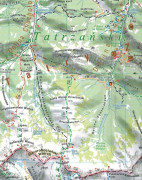 Zakopane och omgivningar 1:60 000. Laminerad stadskarta / Turistkarta. 2024 års upplaga. Kompass