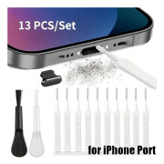 Dammskydd och rengöringskit för USB-C-port för iPhone 16 15 14 Pro Max, tangentbordsborste [YDE]