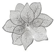 Atmosphera Placemat Flower152721csilver D44cm