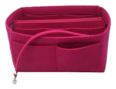 Handväska Organizer Insats Filtväska Handväska Tote Organizer Formare för Neverfull tote-Perfekt Rose red 30*17*18