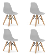 Valora ZUBI Ergonomiska Barnstolar med Grå Träben x4