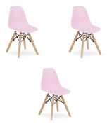 Valora ZUBI Stol Rosa Ergonomisk Design för Barnrum x3