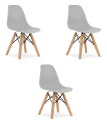 Valora ZUBI Stol Ergonomisk Grå för Barnrum x3