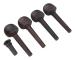 1Set Ebenholts Violin Delar 44 Beslag Hakstöd Stämstift Stall Stämare Ändpinne