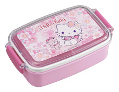 OSK Hello Kitty Sakura Matlåda med Tål Diskmaskin och Mikrovågsugn Inkluderar Stilfull och Perfekt för Barn och Grundskola Avdelare, 500ml, rosa