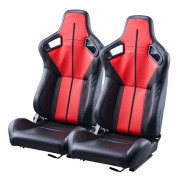 Racerstol-Duoku-Pack om 2-Justerbara Lutad Stolar-i Hög Resilient PVC Skum Q235B-För Racerbilar och Karts