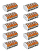 lämplig för pct-218 10st spak-mutter trådkontakt set, 8 portars kompakt fjäderplint