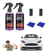 Högskyddande 3-i-1 bilbeläggningsspray, bilvax, högskyddande snabbreparationsspray (2 st)