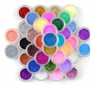 Glitterpulverburkar - Ospecificerad - 45-pack - Nageldekoration - Smink - Nagelkonst