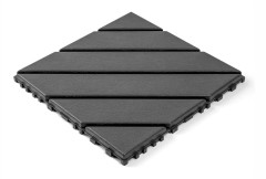 Plastdeckplattor, 44 st, 12"x12" kvadratiska vattentåliga utomhusplattor, för poolside, balkong, trädgård, inomhus- och utomhusbruk, mörkgrå