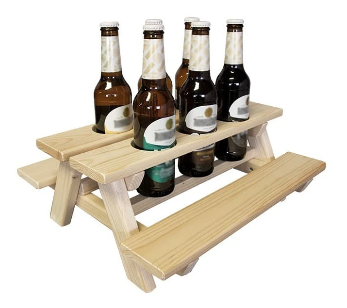 Ölhållare picknickbord - Flaskhållare 39x37x16,5 cm