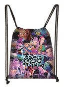 Gymväska för barn | Bekväm och praktisk K-Pop Demon Hunter Anime-inspirerad mörk design svart barnväska 13