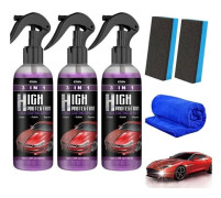 3-i-1 Högskydd Snabb Bilbeläggning Spray, Bilrepor Reparation Nano Spray, Plastdetaljer Renoveringsmedel (3 ST)