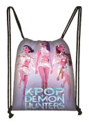 Gymväska för barn | Bekväm och praktisk K-Pop Demon Hunter Anime-inspirerad mörk design svart barnväska 9
