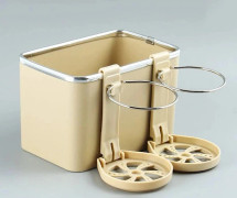 Bilens armstödsförvaringslåda, biltillbehör (beige)