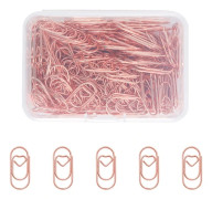 200 st hjärtformade gem för papperssortering (roséguld)