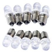 10 st E10 12V LED-spotlampor Varmvit