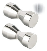 2 st Duschdörrhandtag Silver Aluminiumlegering Duschdörrknopp för Duschdörrar, Glasdörrar, Balkongdörrar, Sovrumsdörrar