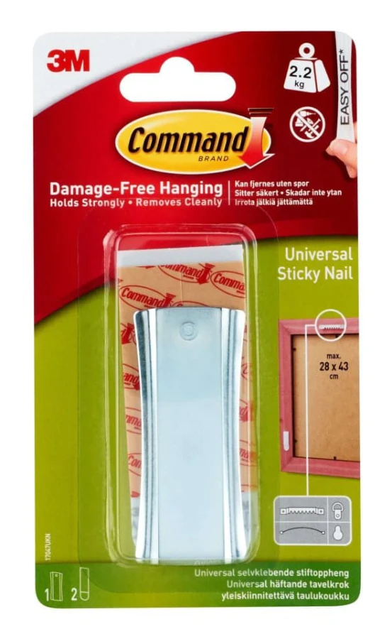 3M Command Extra Large Universal Bildhängare - Metall (1 hängare)