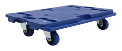 Möbeltransportvagn - Plattformsvagn - 150 kg Maxbelastning - 60×40 cm Plattform - 4 Svängbara Hjul - PP-plast - Montering Krävs - Blå
