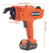 Armeringsbindare - Automatisk Handhållen - 12V - 2x4500 mAh Batterier - 8-34 mm - 0,8 s/Bindning - 1500/Laddning - Orange