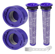 Filter för Dyson V8 och V7 dammsugare, reservdelar för Dyson V8, tillbehör, filter med rengöringsborste för Dyson V8/V7, 2 HEPA-eftermotorfilter
