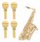 4-pack saxofonhalskruvar, saxofonmunstycke