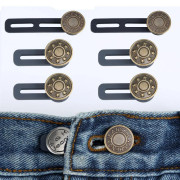 6 st Jeans- och Byxknäppförlängare: Universell midjeexpander för kvinnor och män, omedelbar bältesförlängningslösning 6pcs