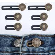6 st Jeans- och Byxknäppförlängare: Universell midjeexpander för kvinnor och män, omedelbar bältesförlängningslösning 6pcs