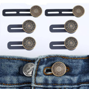 6 st Jeans- och Byxknäppförlängare: Universell midjeexpander för kvinnor och män, omedelbar bältesförlängningslösning 6pcs