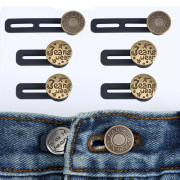 6 st Jeans- och Byxknäppförlängare: Universell midjeexpander för kvinnor och män, omedelbar bältesförlängningslösning 6pcs