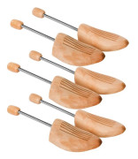 tectake 3-pack Shoe Trees with Spiral Spring - 39-41 Brown