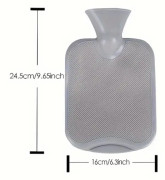 1000 ml Varmvattenflaska med PVC-innerpåse – Söt Plyschdesign, Avtagbar & Portabel Värmekudde för Händer, Fötter & Mensvärk grön green