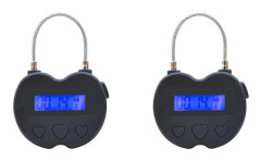 Smart Time Lock LCD-display Timer USB Uppladdningsbar Temporär Timer Hänglås Återställ Elektronik