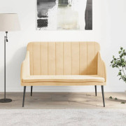 vidaXL Bänk gräddvit 110x76x80 cm sammet