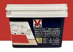 Målarfärg - V33 - Renovering Multi-Underlag - Röd caprice - Satin - 0,5L