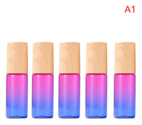 5 st Tjocka Glas Roll-on Flaskor 5ml Gradient Tom Flaska Roller Ball Oljeflaska Reseset