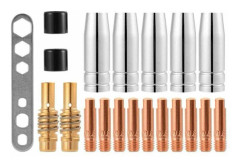20 st 15AK MIG/MAG Svetsmunstycke Kontakttips M6 0.8x25mm Gasanslutningshållare Set - 10 x Kontakt