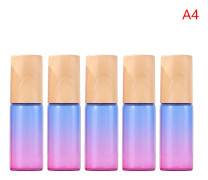5 st Tjocka Glas Roll-on Flaskor 5ml Gradient Tom Flaska Roller Ball Oljeflaska Reseset