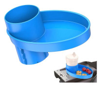 Blå Bilbarnstols Snackbricka, Roterande Bilbarnstols Cup Holder Snackbricka