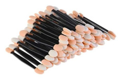 6cm 50st Ögonskuggsapplikatorer, Engångs Ögonskuggsborste Dubbelsidig Ögonmakeup Svampapplikatorer