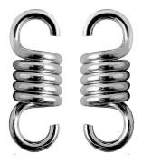 2 st Kraftiga Fjädrar, Hängmatta Fjäderkrok Hängande Korg Spänningsfjäder (7mm, Silver)