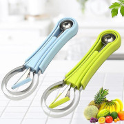2 st Melon Baller Scoop Set, 4 I 1 Rostfritt Stål Frukt Scooper Fröborttagare Skärare, Dubbelsidig Melon Baller Sked, Avokadoskärare, Vattenmelon Car