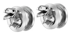 Örontöjare 3D Dinosauriemönster Öronstretch Tunnlar Mätare Öronstretchare Öronstift Örontillbehör Piercing Smycken För Öron Flickor Kvinnor 10mm2st
