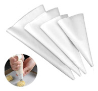 4 st Återanvändbara Spritspåsar i Silikon Extra Stor/Stor/Medium/Liten Storlek Professionella Spritspåsar för Glasyr och Tårtdekorationer Bakverk Socker Fondant