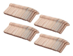 400 st Engångs Träskedar Mini Glasskoppar Trä Västerländska Dessert Skedar Bröllop Fest Bord