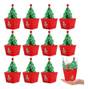 24 stycken julklappsaskar, kakaskar, juldekorationspresentaskar